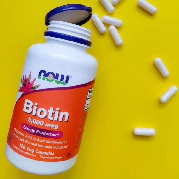 NOW Foods Biotin 5000 mcg, 120 Veg Capsule