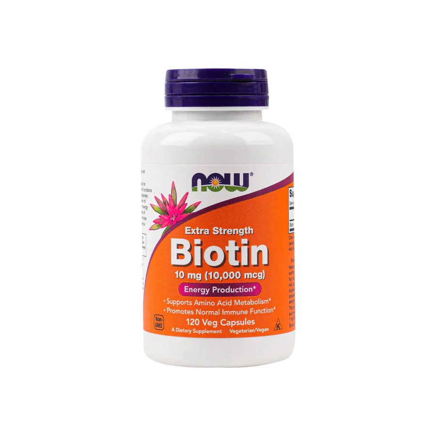 Now Foods Extra Strength Biotin 10mg (10,000 mcg) 120 Veg Capsules