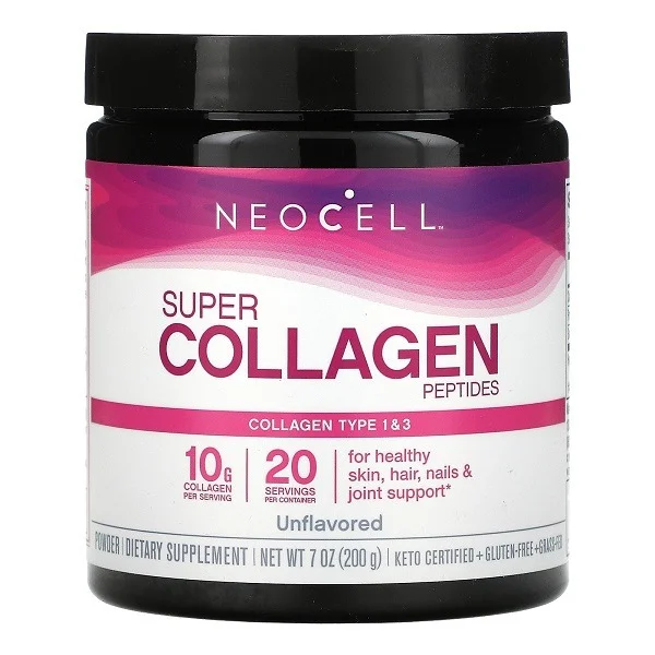NeoCell Super Collagen Peptides Collagen Type 1 & 3 For Healthy Skin, Hair, Nails Unflavoured Powder 200g