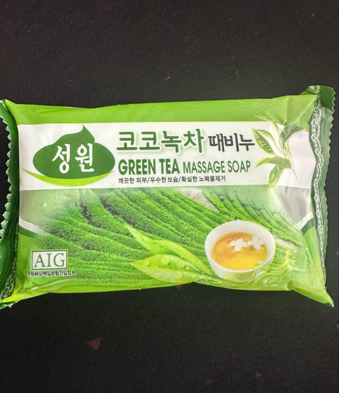 Sungwon Cosmetics Green Tea Massage Soap 150g