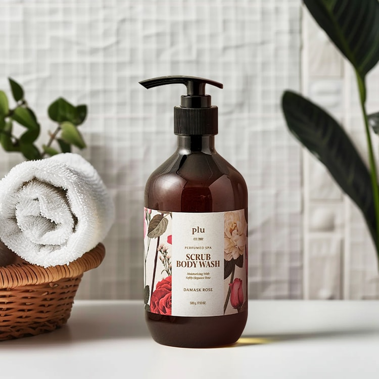 plu Perfumed Spa Scrub Body Wash Damask Rose 500g