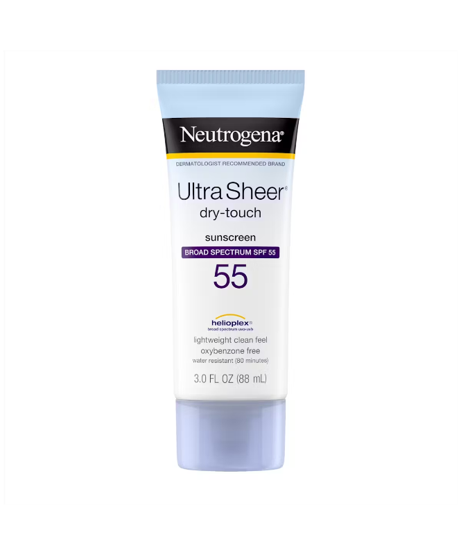 Neutrogena Ultra Sheer Dry Touch Sunscreen Broad Spectrum SPF 55 Lightwight Water Resistant 88ml