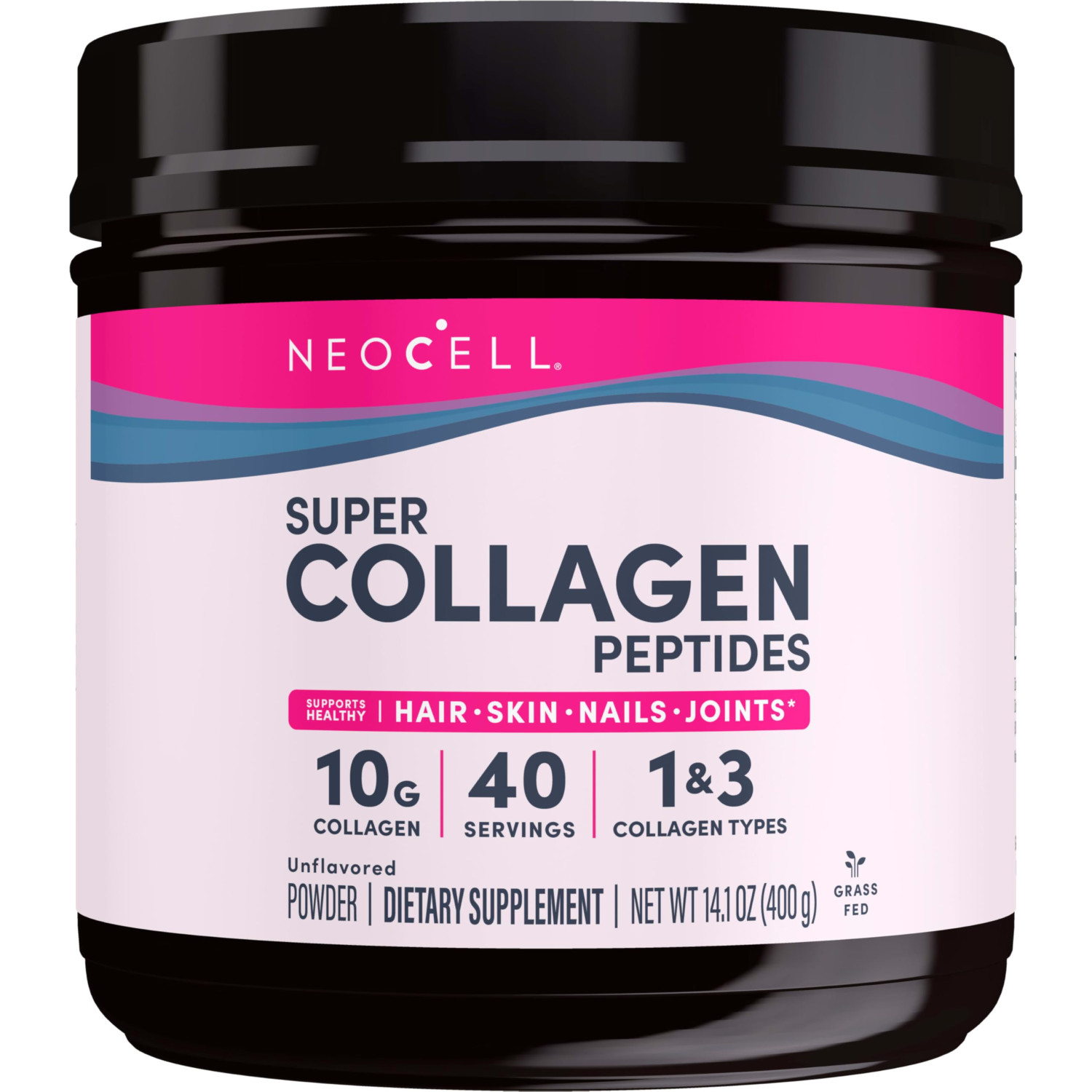 NeoCell Super Collagen Peptides Unflavored Powder Dietary Supplement, 400g