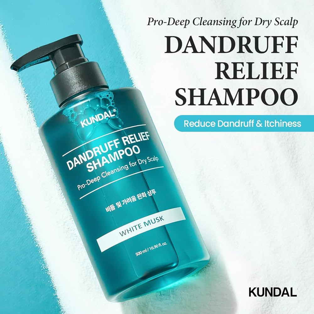 Kundal Dandruff Relief Shampoo Pro-Deep Cleansing for Dry Scalp White Musk 500ml