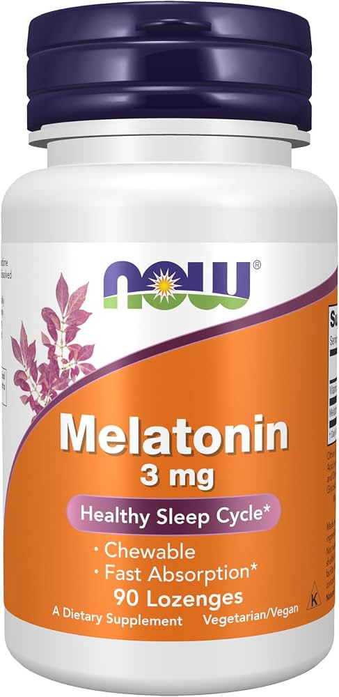 NOW Foods Melatonin 3mg Chewable 90 Lozenges