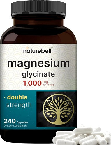 NatureBell Magnesium Glycinate 1,000mg, 240 Capsules