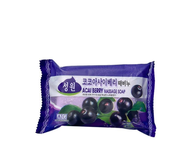 Sungwon Cosmetics Acai Berry Massage Soap 150g