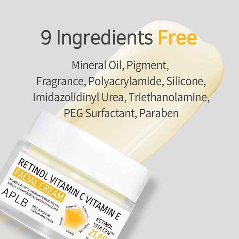 APLB Retinol Vitamin C Vitamin E Facial Cream 55ml