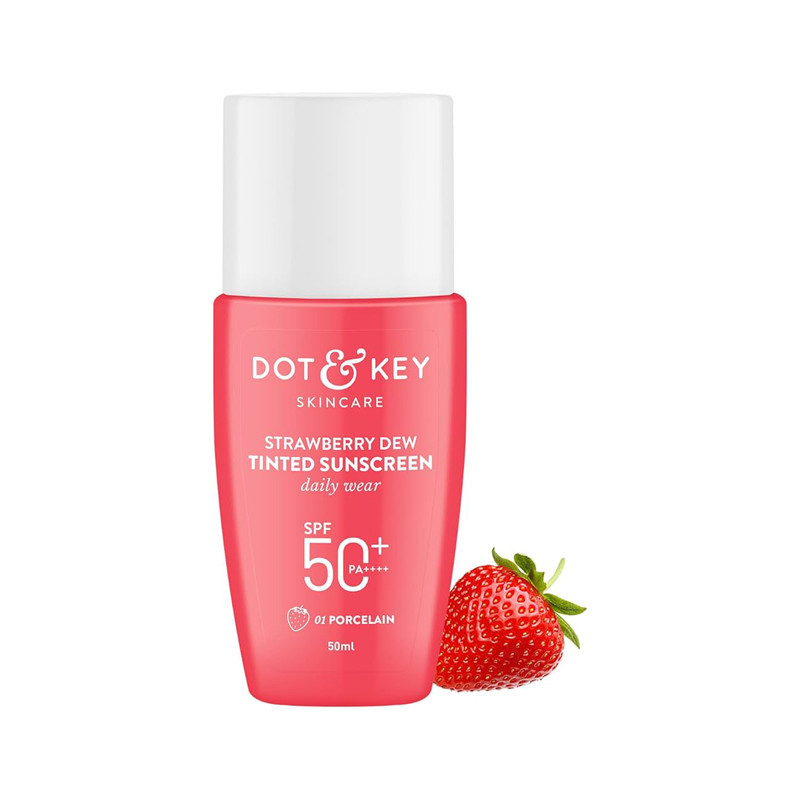 Dot and Key Strawberry Dew Tinted Sunscreen SPF 50+ PA++++ (01 Porcelain) 50ml