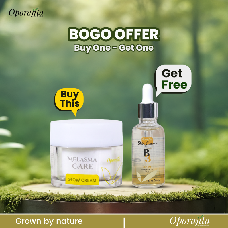 Buy Oporajita melasma Care Glow Cream 50ml, Get Oporajita Skin Essence B3 Serum Niacinamide 10% Zinc 1% 30ml (BOGO)