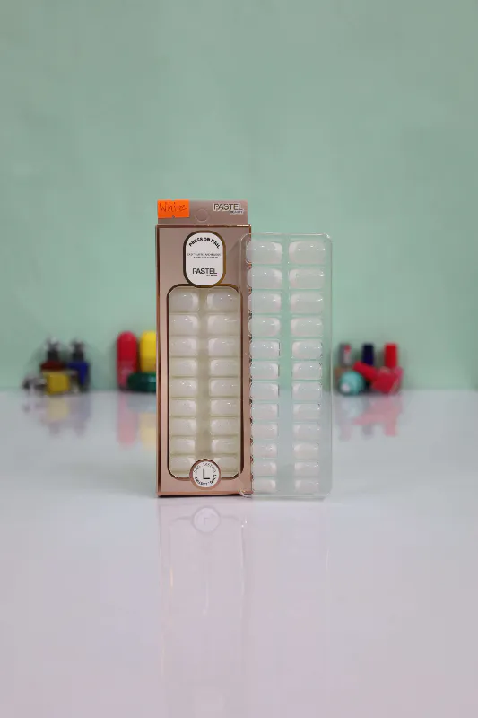 Pastel Beauty False French Nails White 24pcs