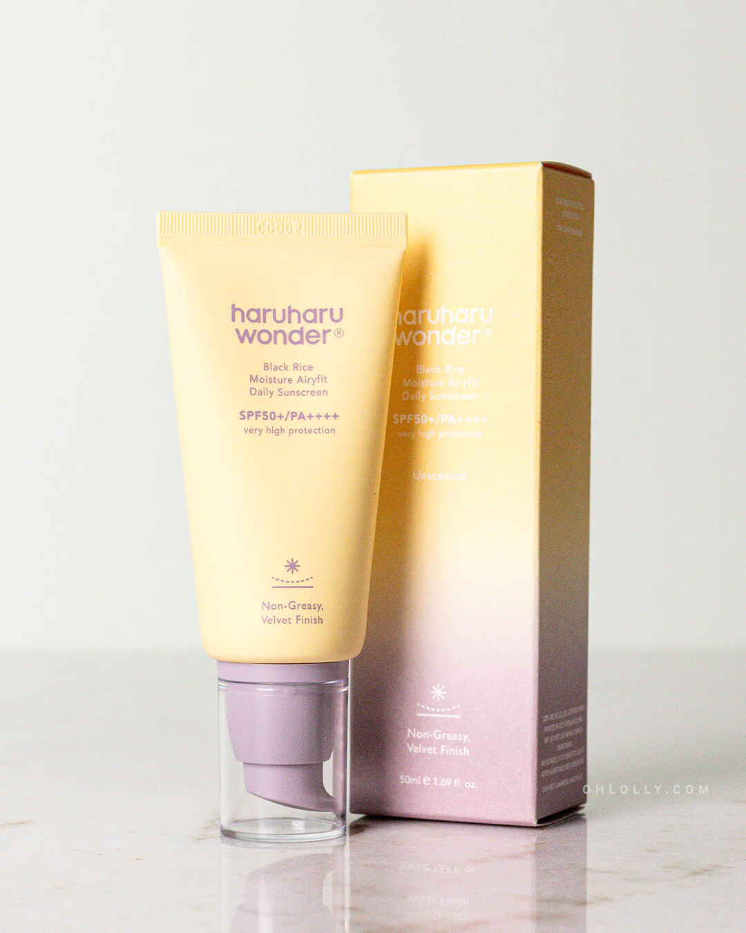 Haruharu Wonder Black Rice Moisture Airyfit Daily Sunscreen Unscented SPF50+/PA+++ 50ml