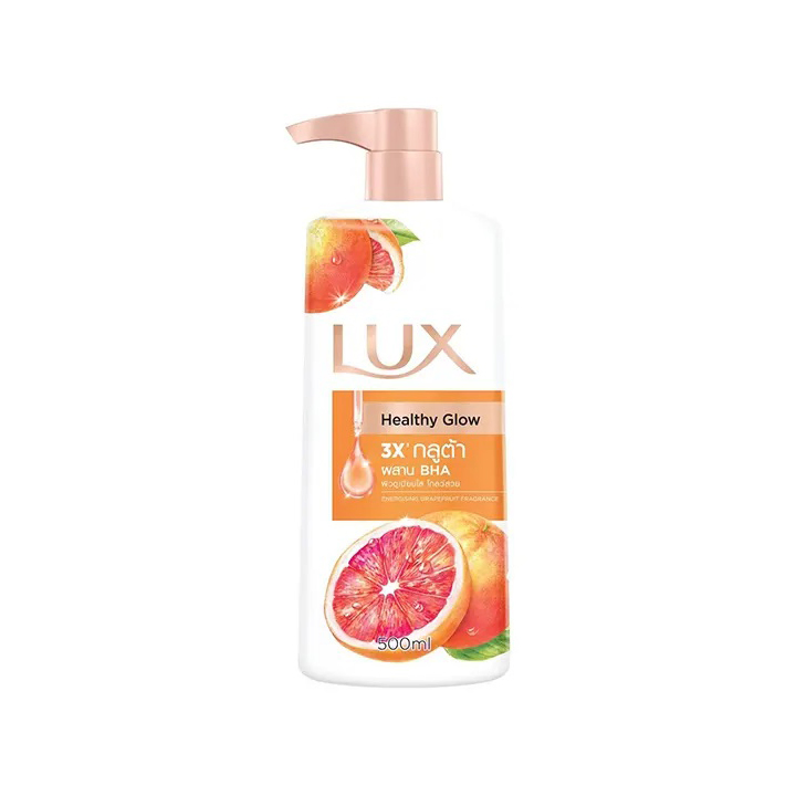 LUX BODY WASH Healthy Glow 3X Energising Grapefruit Fragrance 500ML (Thailand)