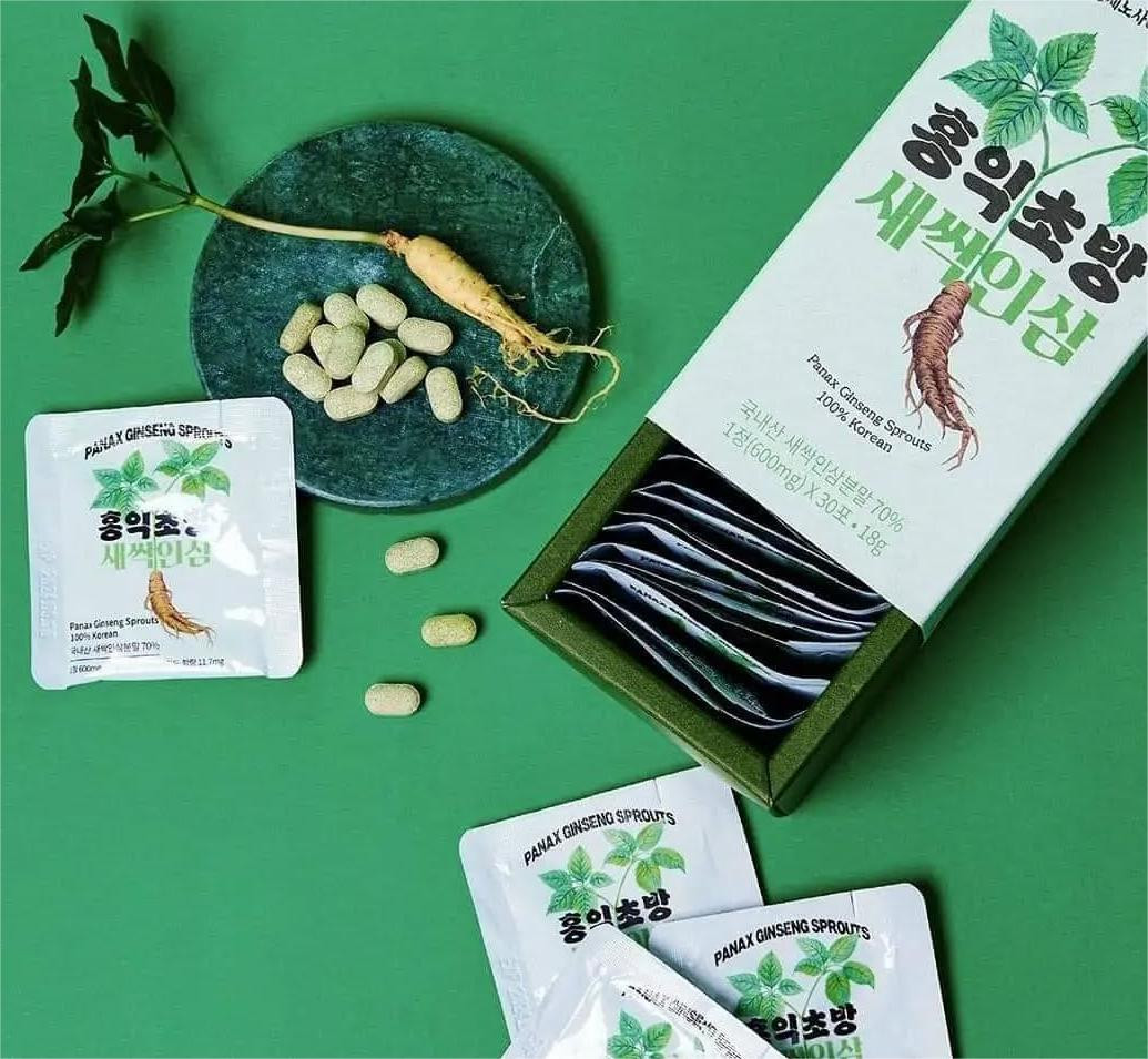 Panax Ginseng Sprouts 100% Korean Tablet 18g