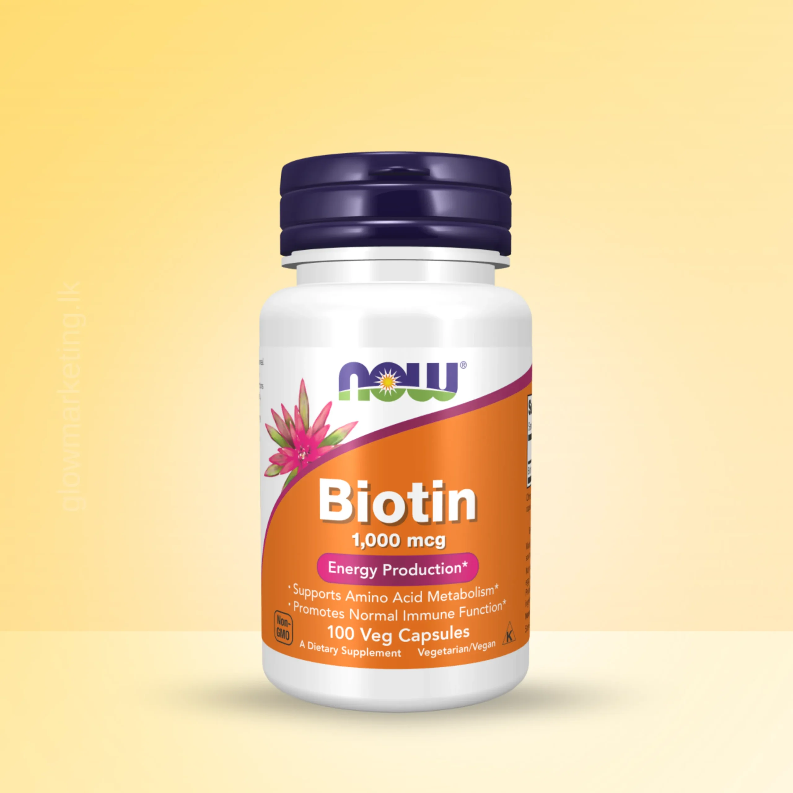 NOW Foods Biotin 1000 mcg, 100 Veg Capsule