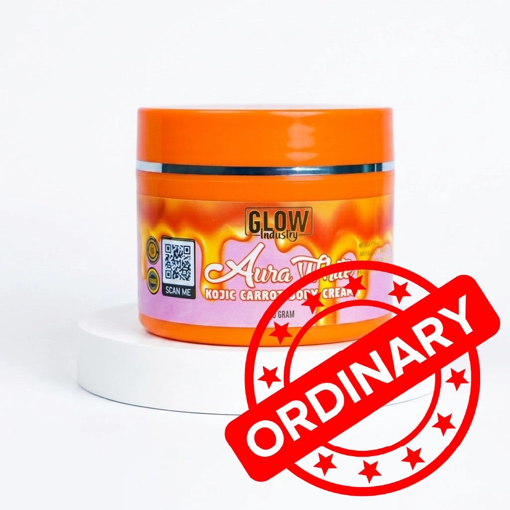 Glow Industry Aura white Kojic carrot body cream 250 Gram