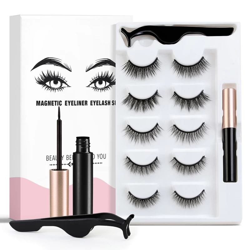 Magnetic 001(5 pair) Eyeliner Eyelash Suit