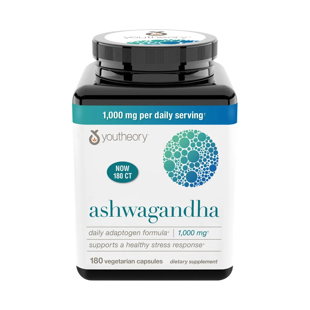 Youtheory Ashwagandha 1000mg 180 Capsules