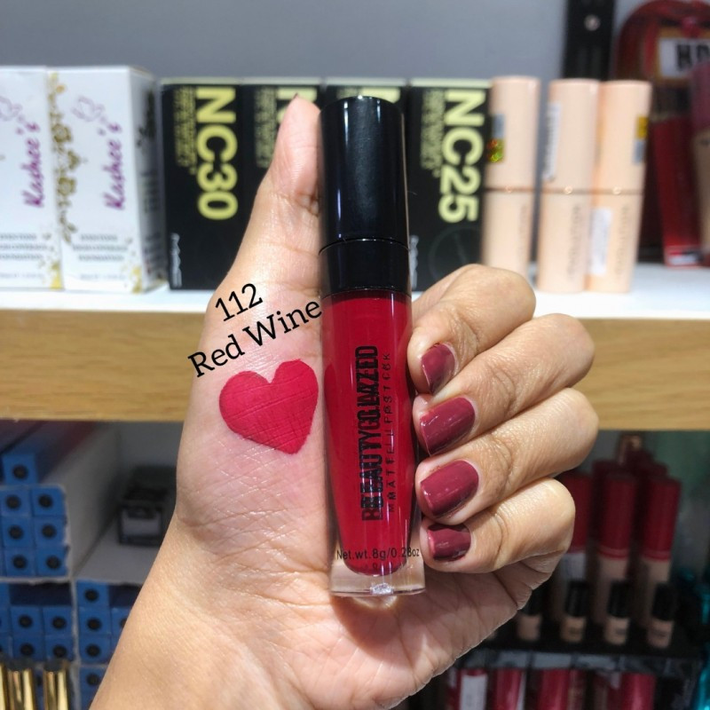 Beauty Glazed B163 Liquid Matte Lipstick 112 RED WINE