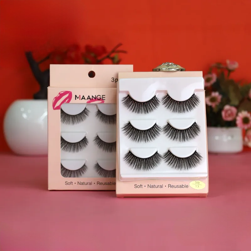 Maange 3d Natural Eyelash 3 pair 13no