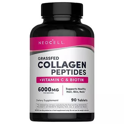 NeoCell Super Collagen + Vitamin C & Biotin, Supplement, for Hair, Skin, and Nails, 90 Tablets