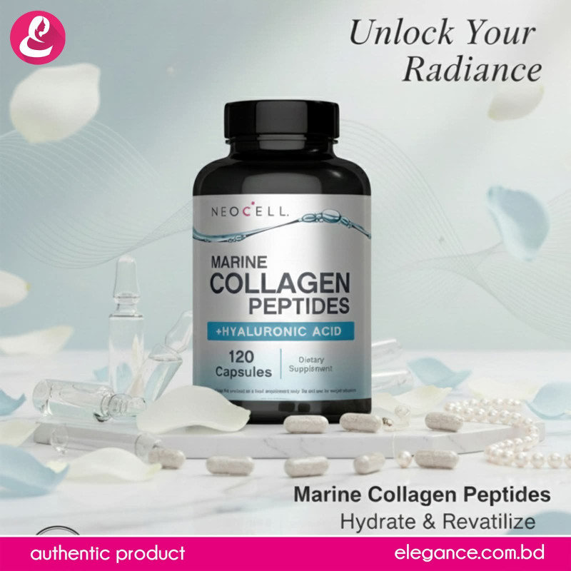 NEOCELL Marine Collagen Peptides Plus Hyaluronic Acid 120 Capsules