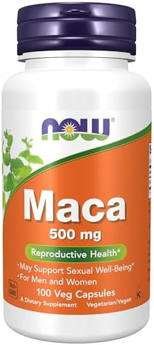 NOW Foods Supplements Maca 500 mg, Reproductive Health For Men and Women, 100 Veg Capsules