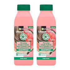 Garnier Ultimate Blends Plumping Hair Food Watermelon Shampoo for Fine Hair 350ml