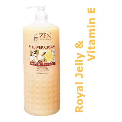 Zen Garden Deep Moisturising Shower Cream Royal Jelly & Vitamin E 2100ml