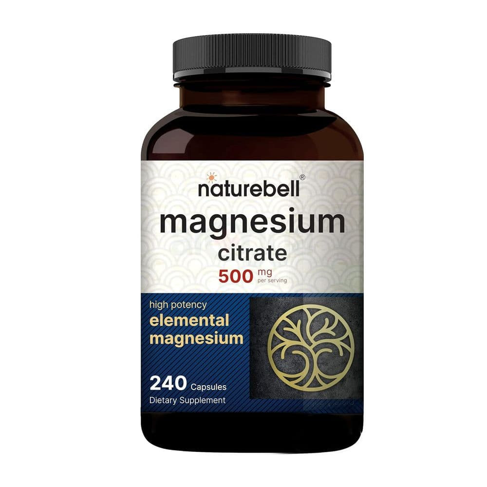 Naturebell Magnesium 12-in-1 Complex 1000mg D3+K2 (240 Capsules)