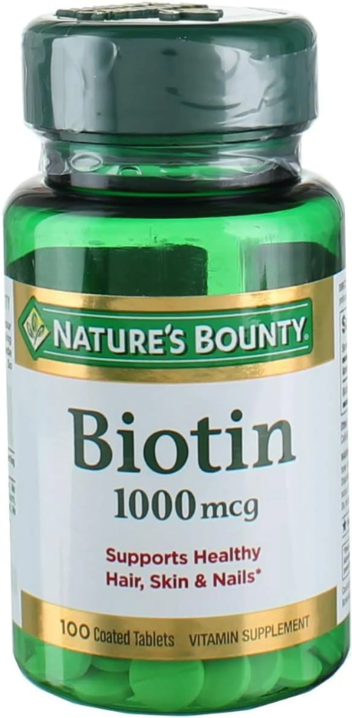 Nature's Bounty Biotin 1000 mcg Tablets 100 Count