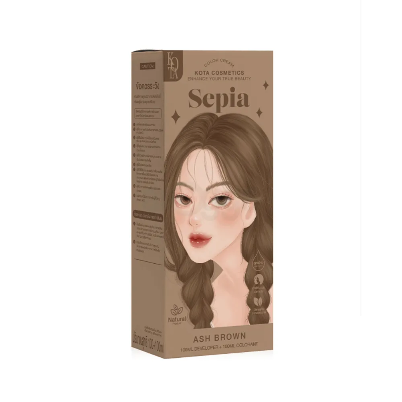 Kota Cosmetics Sepia Color Cream Ash Brown 100ml