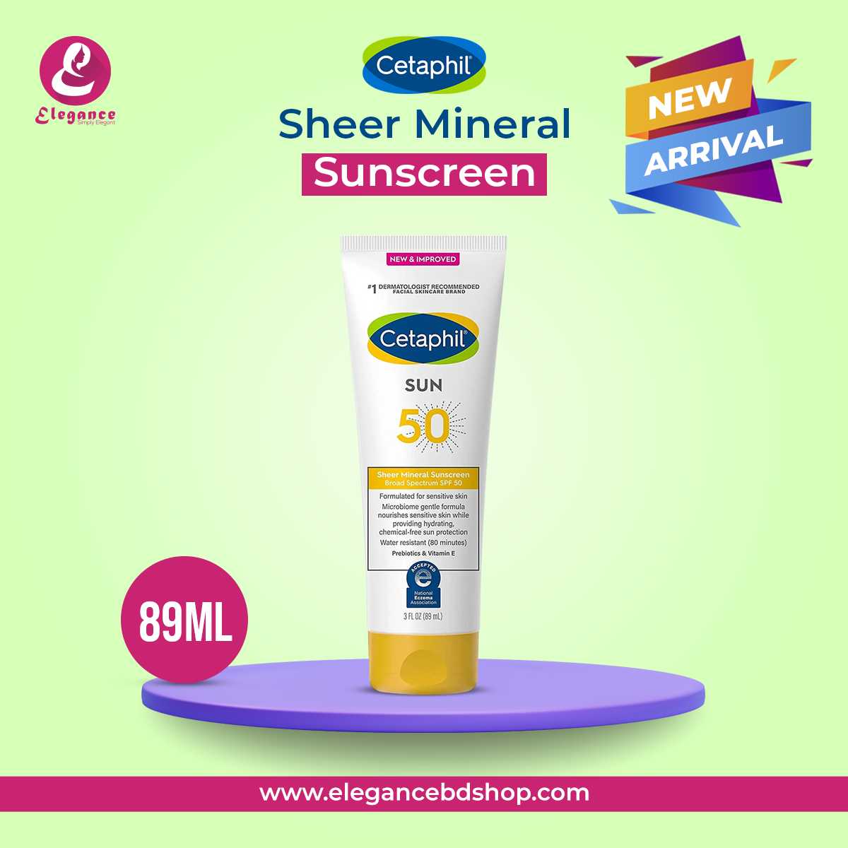 Cetaphil Sun SPF 50 Sheer Mineral Sunscreen 89ml