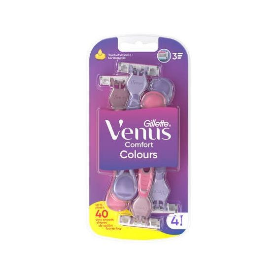 Gillette Venus Comfort Colours 4 Pcs Razor