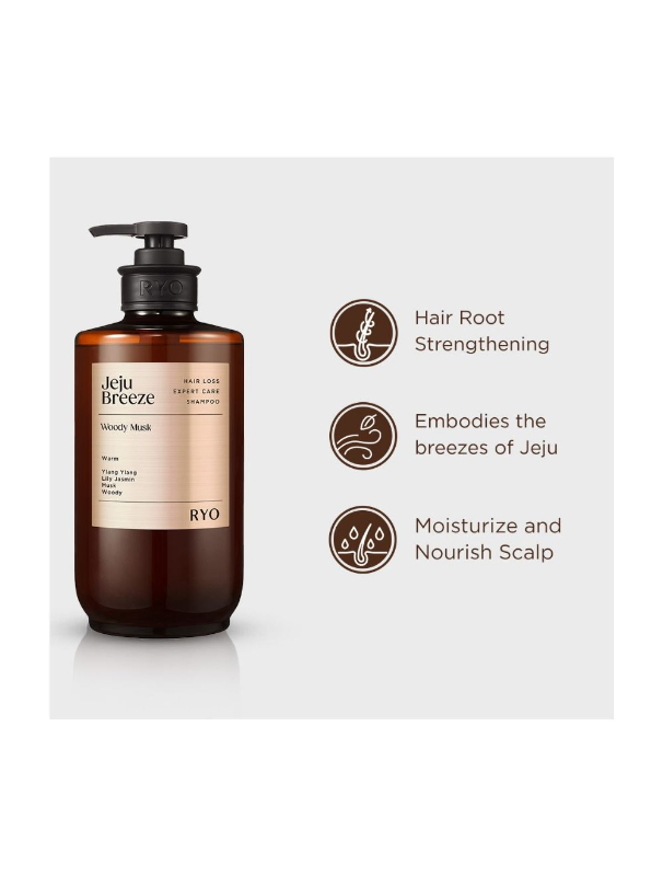 RYO Jeju Breeze Woody Musk Hair Loss Expert Care Shampoo 585ml