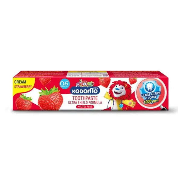 Kodomo Toothpaste Ultra Shield Xylitol Plus Strawberry Flavor Cream 40G (0.5 years+)