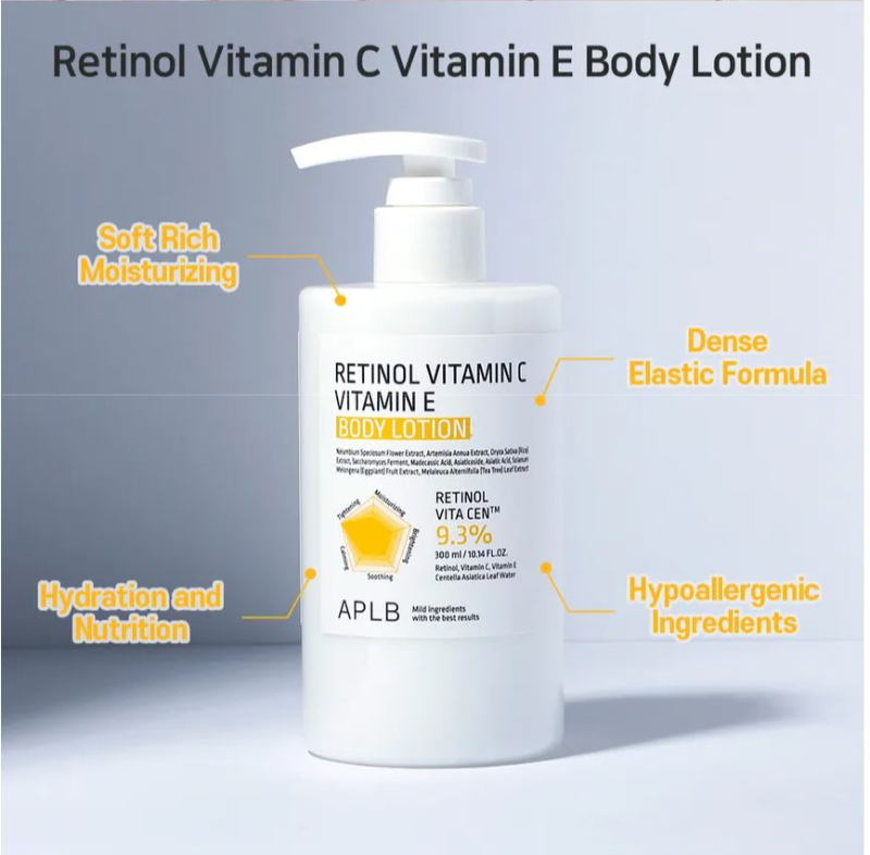 APLB Retinol Vitamin C Vitamin E Body Lotion 300ml