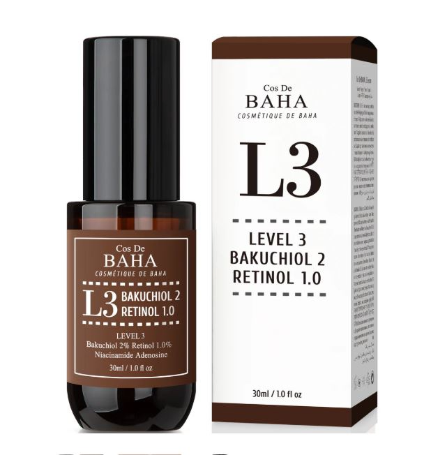 Cos De Baha Retinol 1%, Bakuchiol 2% (L3) Serum 30ml