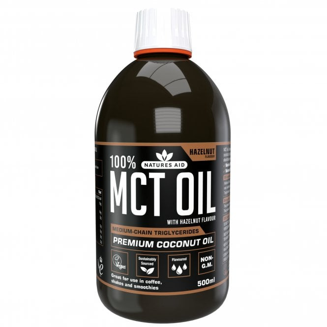 Natures Aid Hazelnut-Flavour 100% MCT Oil - 500ml