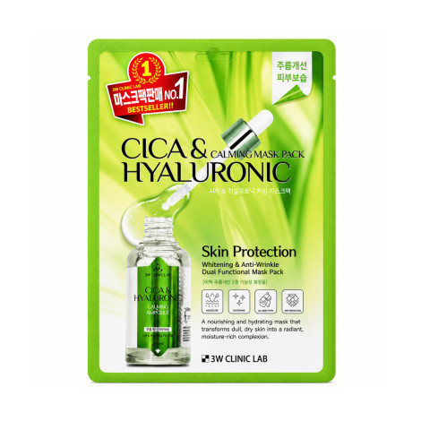 3W Clinic Cicia & Hyaluronic Calming Sheet Mask Pack 25ml