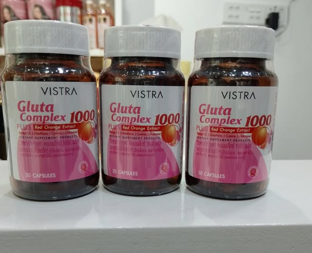 VISTRA Gluta Complex 1000 Plus Red Orange Extract 30 Capsules
