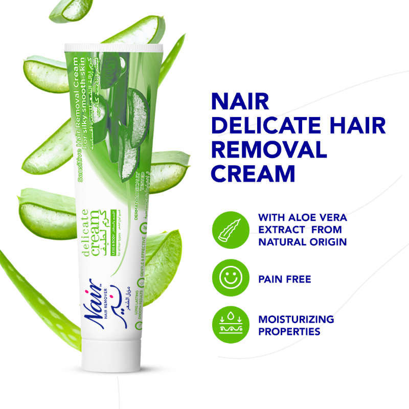 Nair Hair Remover Delicate Cream Legs & Body With Aloevera Extract 110g (UK)