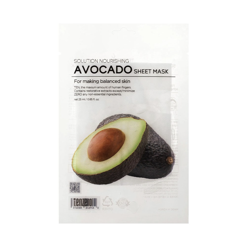 Tenzero Solution Nourishing Avocado Sheet Mask 25ml
