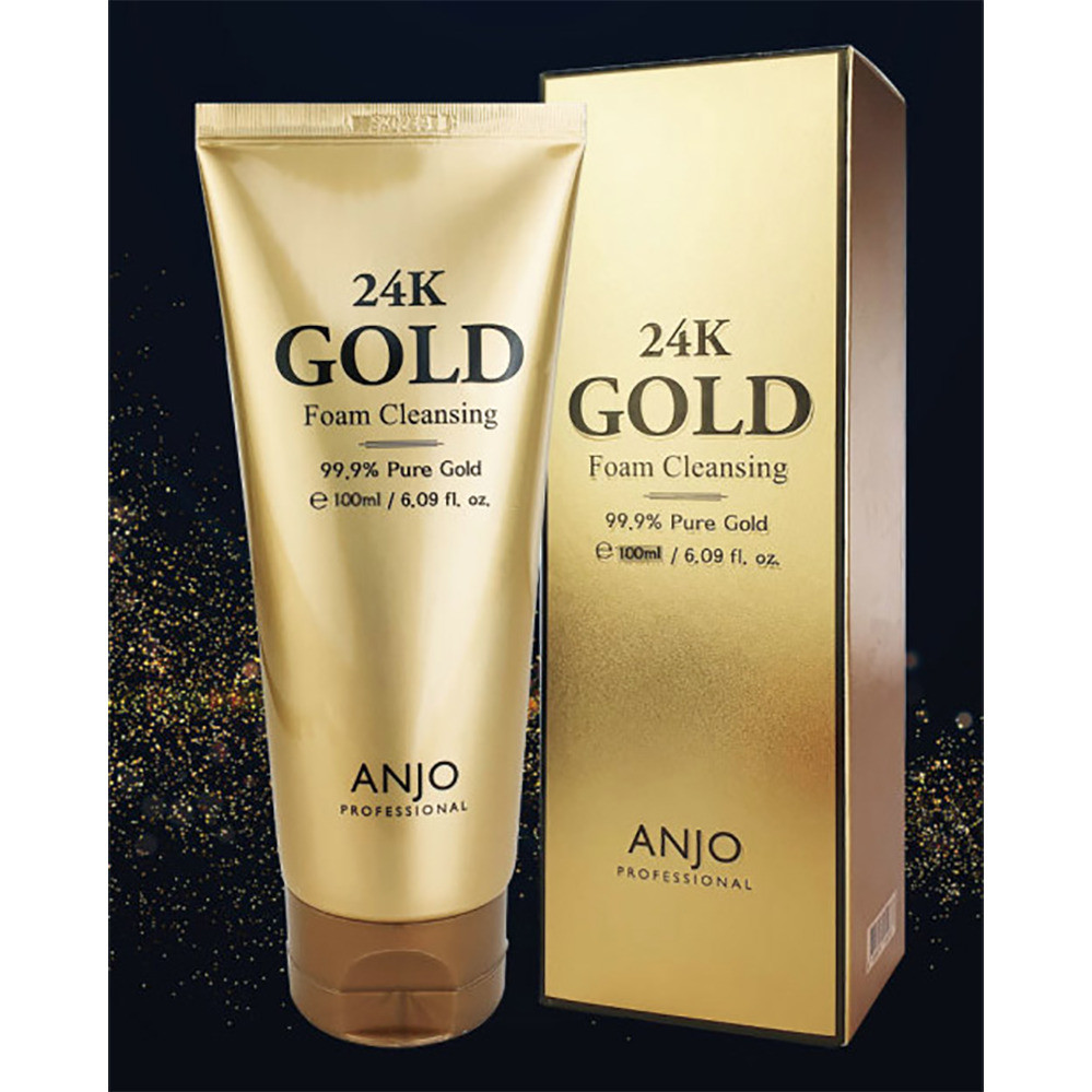 Anjo Professional 24K Gold Foam Cleansing 99.9% Pure Gold 100ml